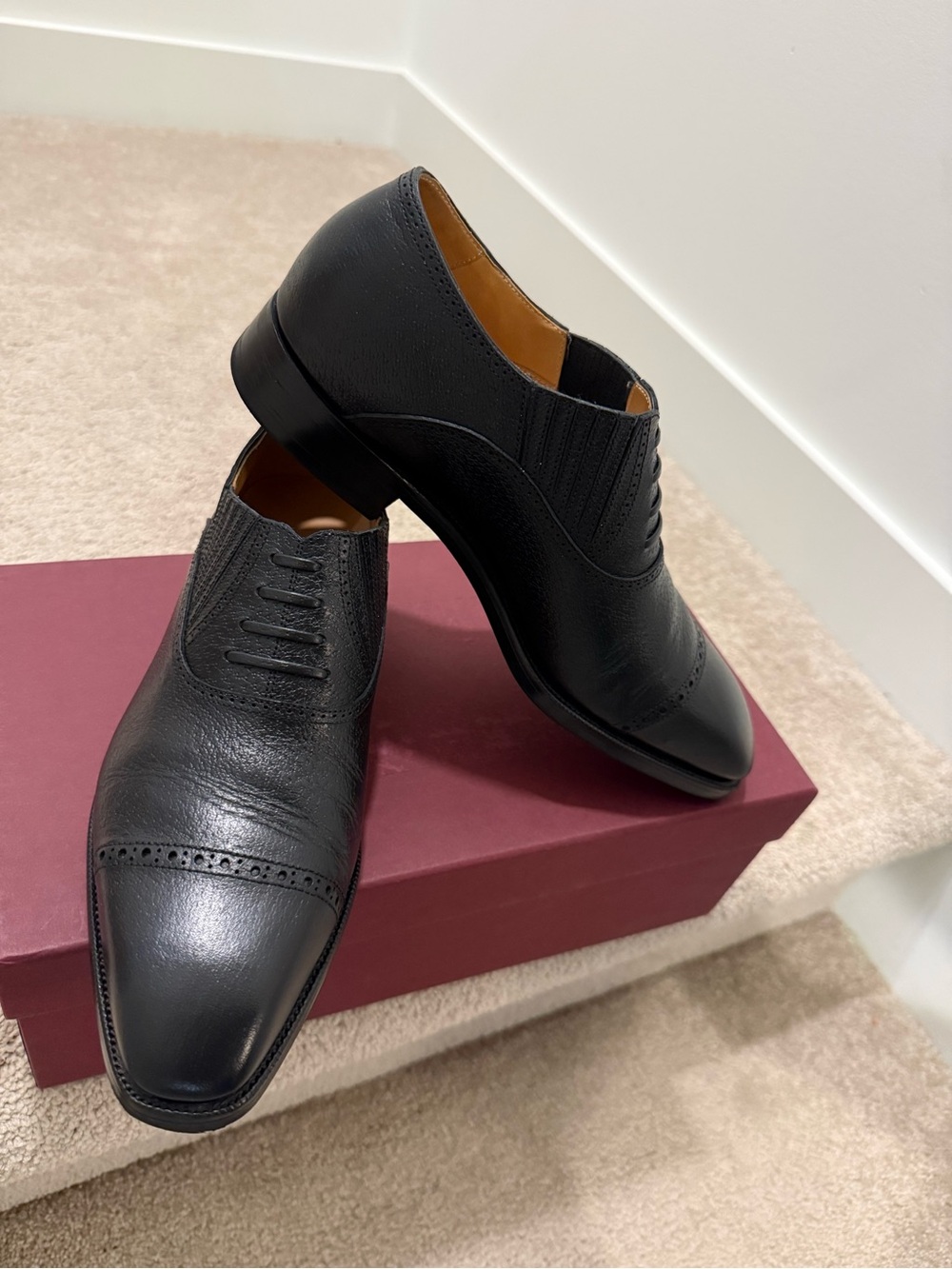 Axen Shoemaker Good Year Welt Lazyman in black calf Leather UK6 US7